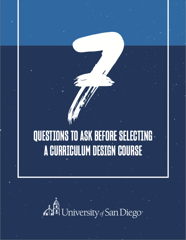 Seven questions to ask before selecting a curriculum design course ebook cover