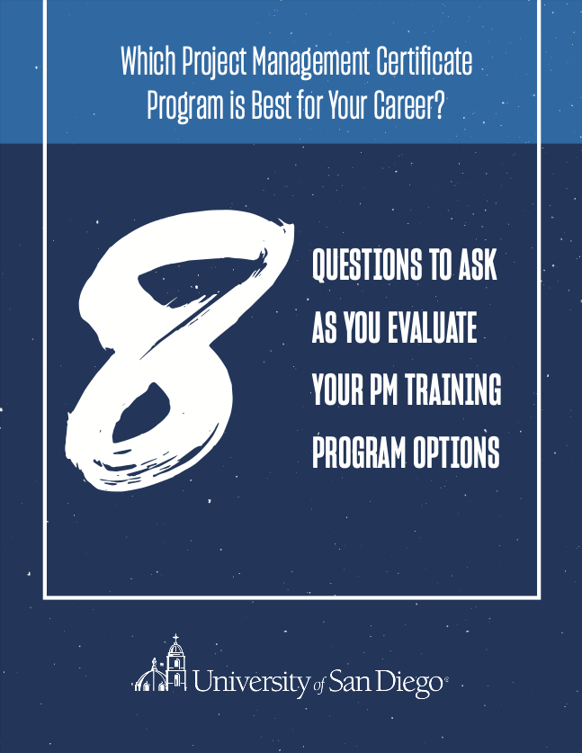 8 Questions to ask as you evaluate your PM training program options ebook cover