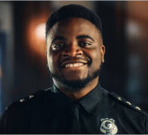 Portrait of African American Police Officer