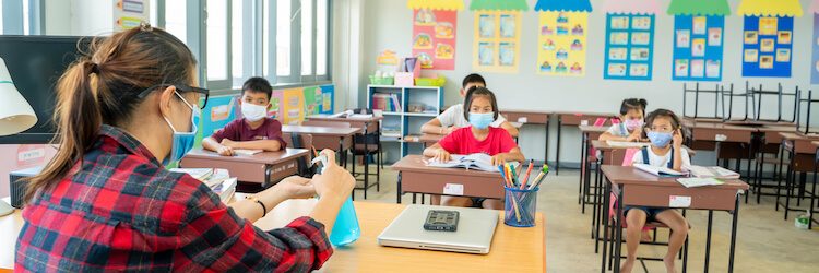 Classroom of students and teacher